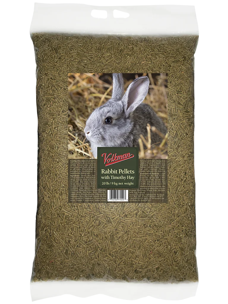 Volkman Rabbit Pellets With Timothy Hay 20lb Volkman Pet Products